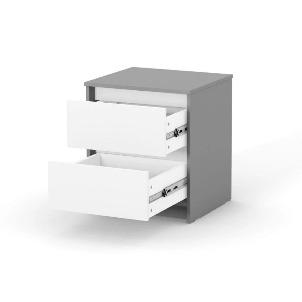 Dětský noční stolek Lovitto 500 Gekko Kids, Bílá / Grafitová